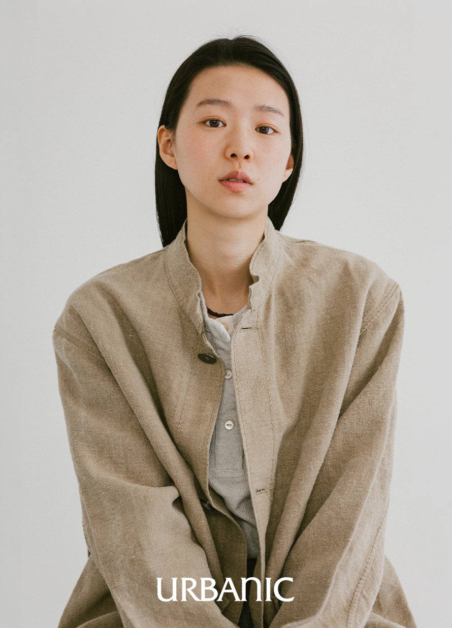 Classic henley-neck sweatshirt crafted from textured honeycomb cotton