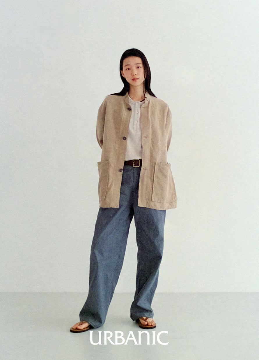 Honeycomb Henley Long Sleeve