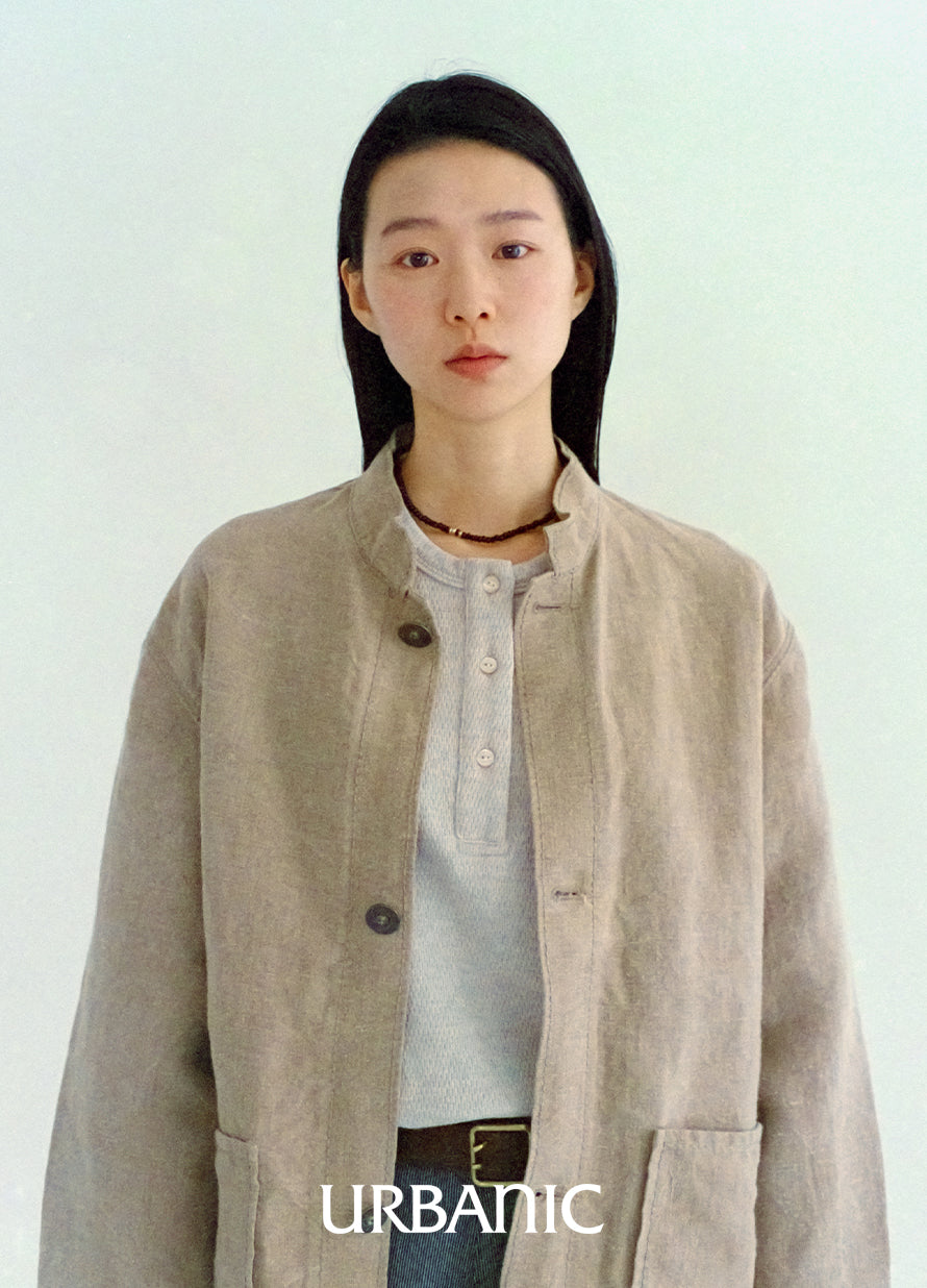 Honeycomb Henley Long Sleeve