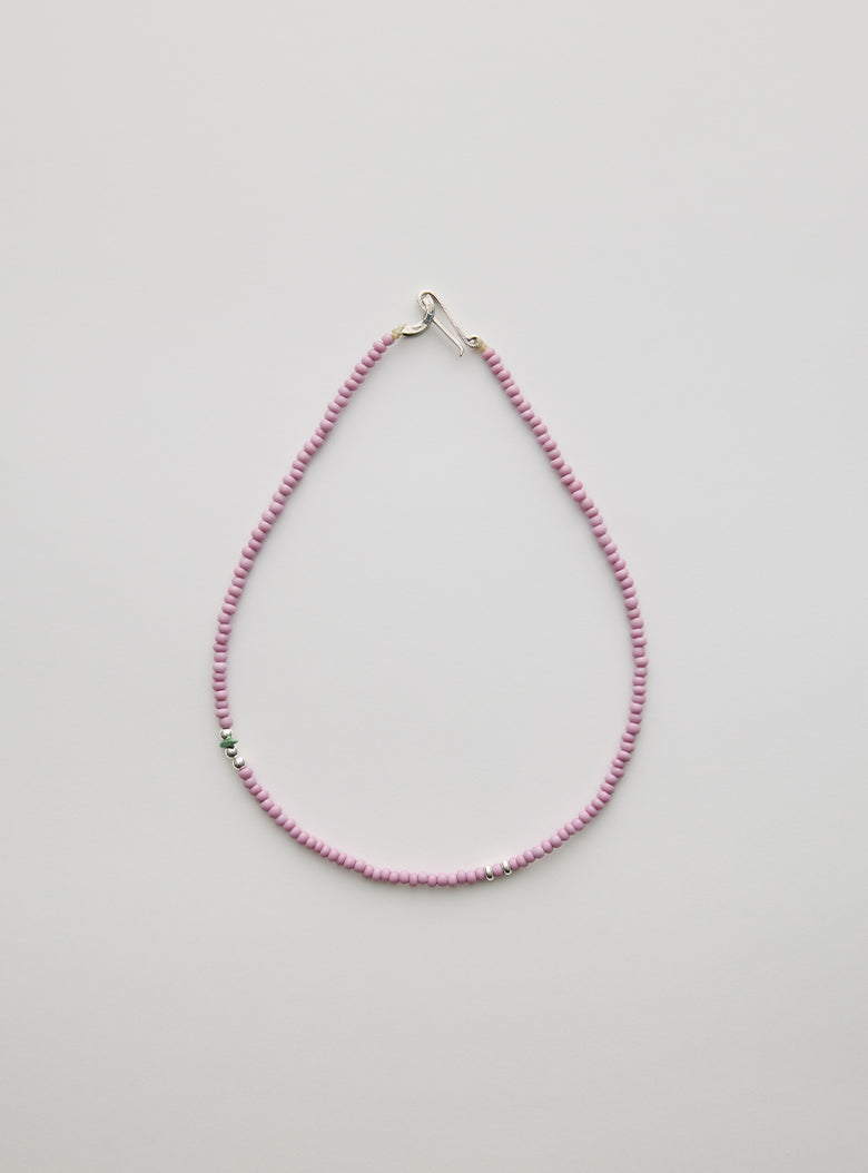 Urbanic-exclusive lavender Venetian glass necklace with antique beads