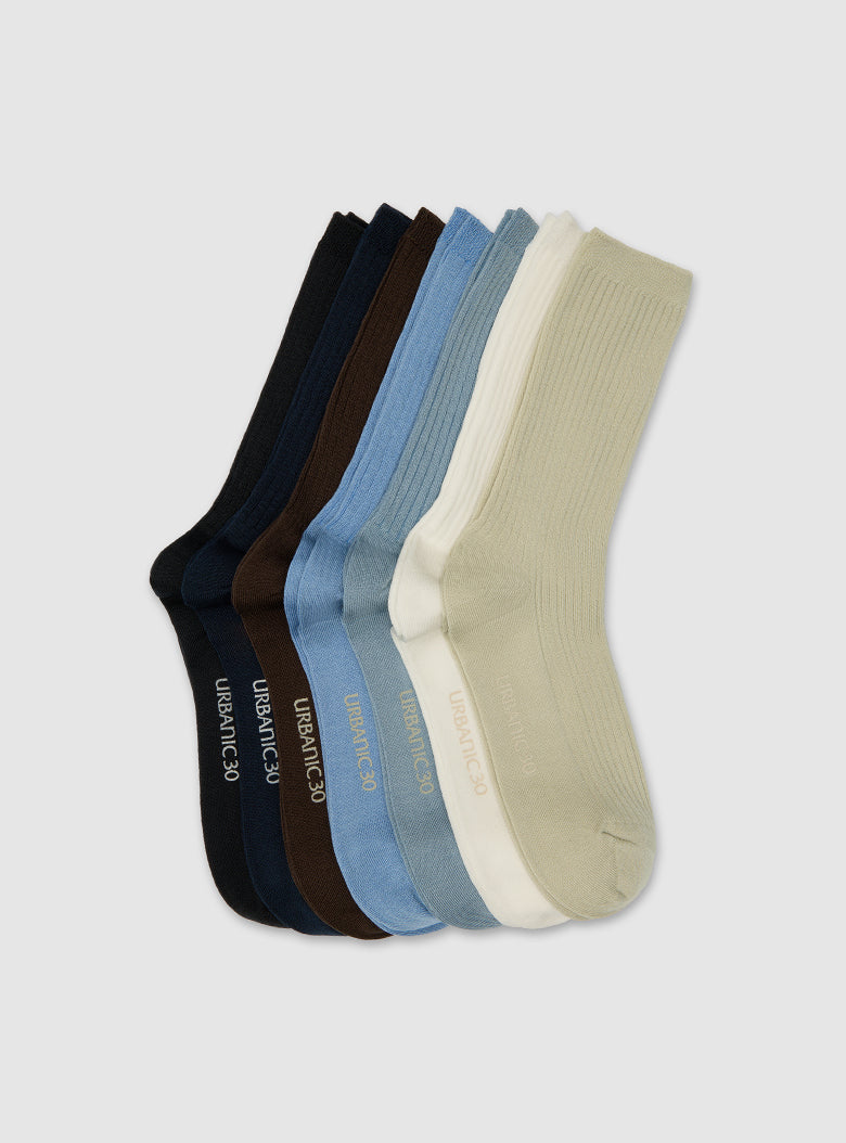 classic ribbed crew socks