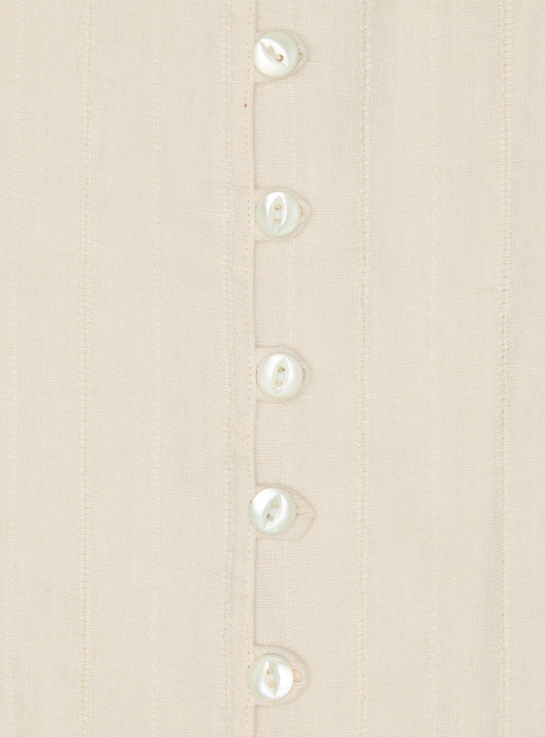 Mandarin Linen Blouse
