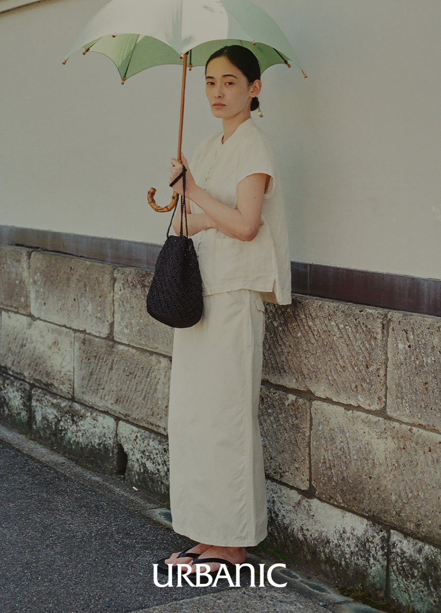 Mandarin Linen Blouse