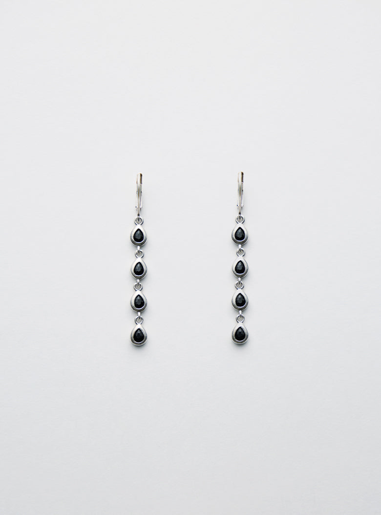 Sterling silver onyx earrings
