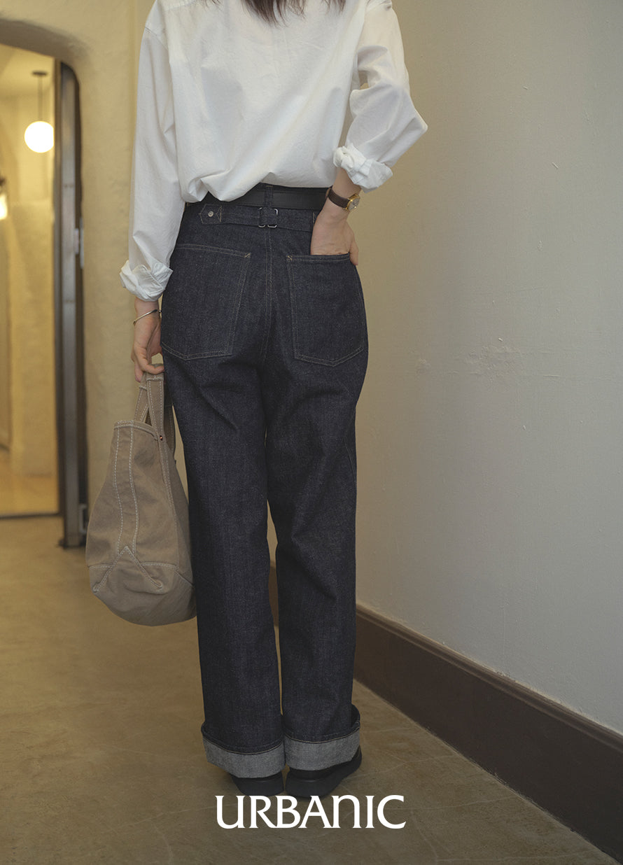 Piccolo Herringbone Denim Pants