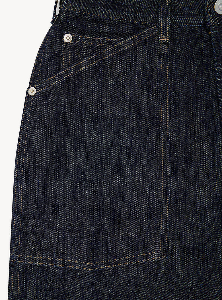 Piccolo Herringbone Denim Pants