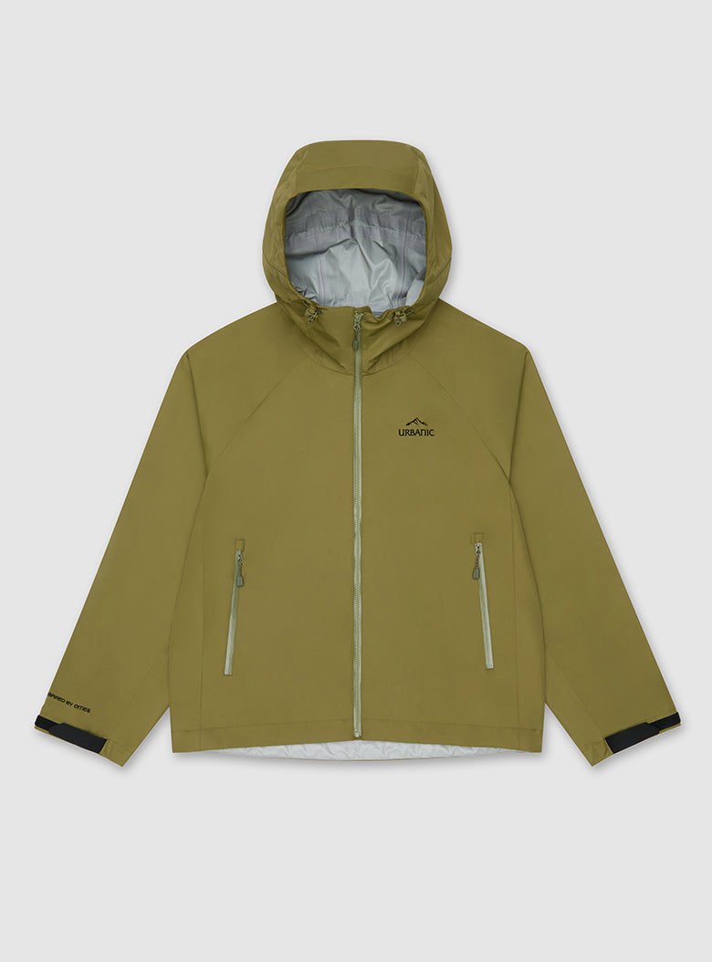olive lightweight nylon jacket for women