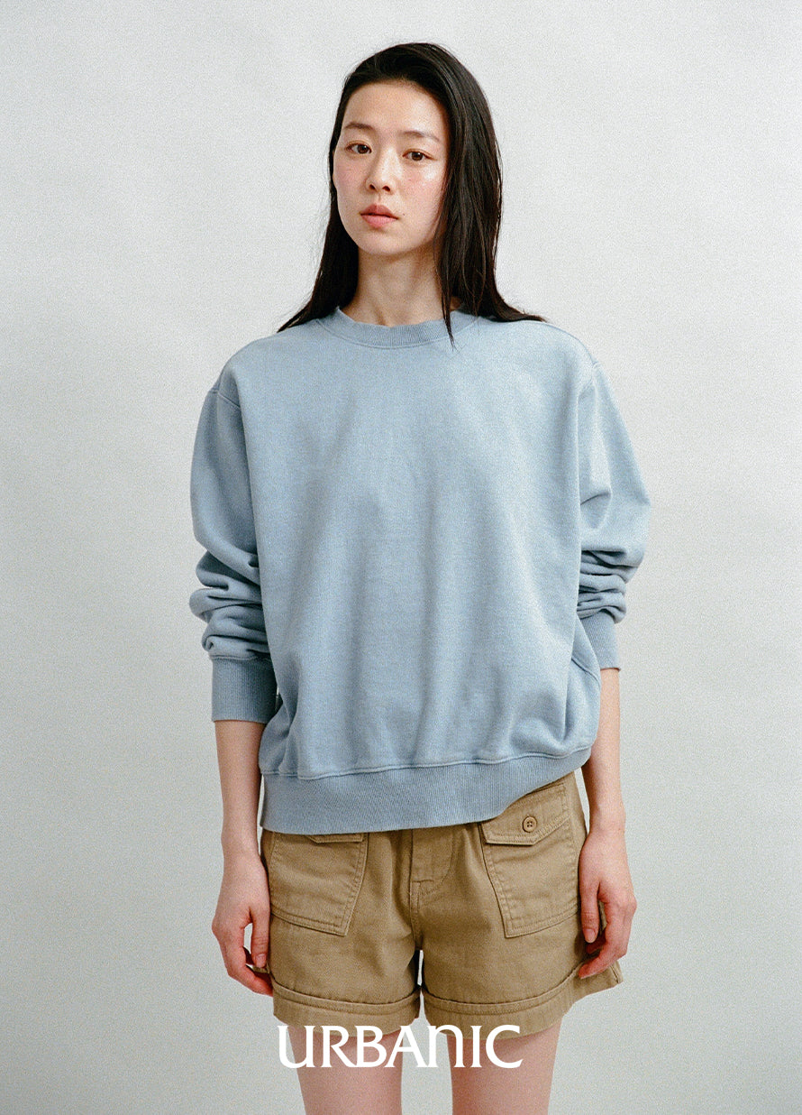 sky blue cotton sweatshirt