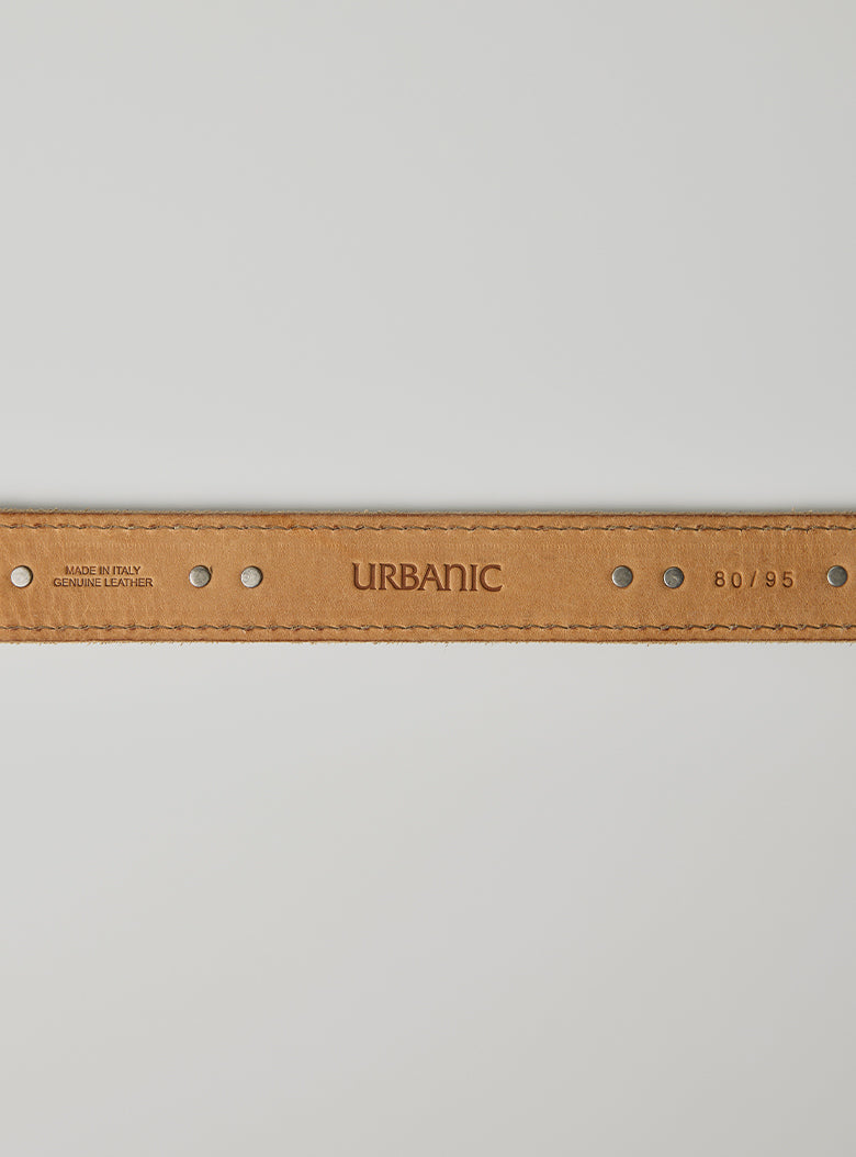 Vegetable-tanned calf leather western belt