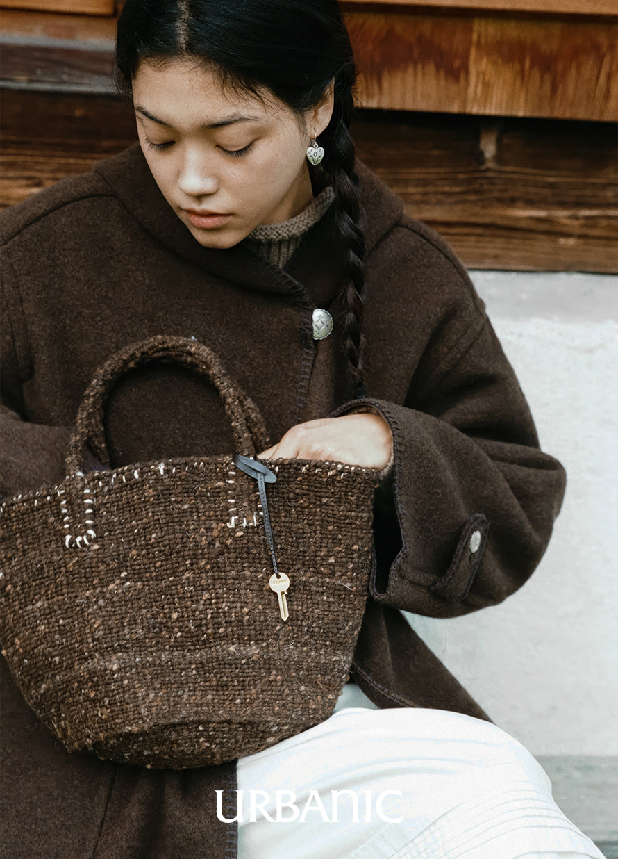 Sisal Wool Basket Bag