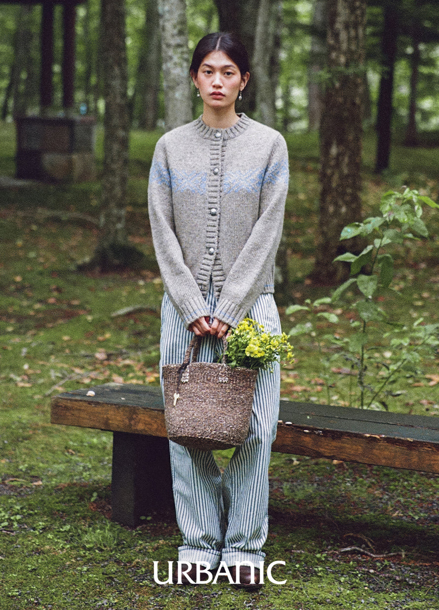 Sisal Wool Basket Bag