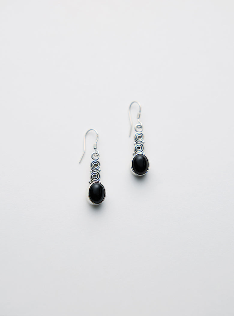 Spiral Oval Earrings