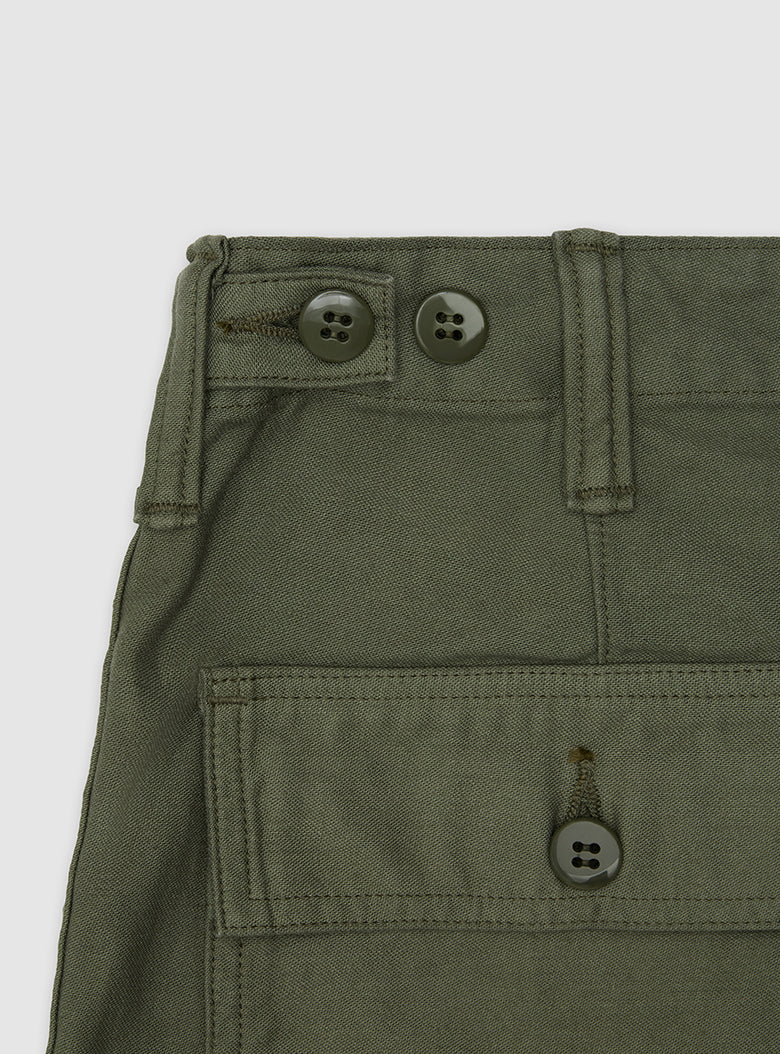 Cotton backsatin pants with adjustable side tabs