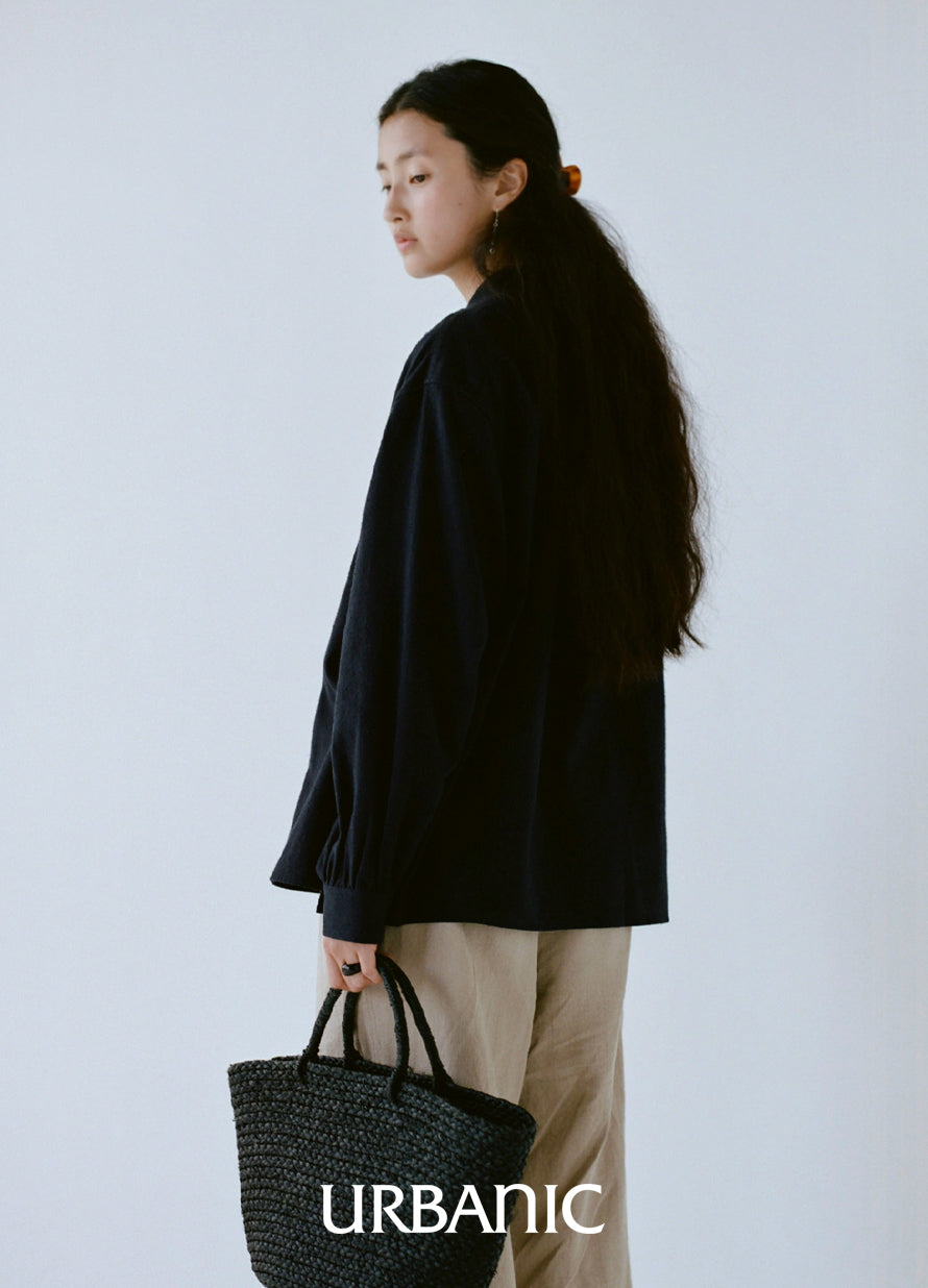 Contemporary workwear shirt with soft volume