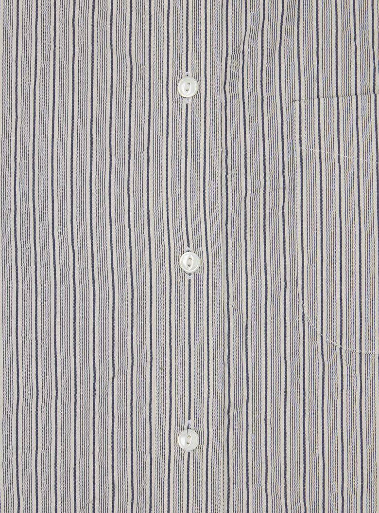 Japanese cotton shirt with vintage-inspired stripes
