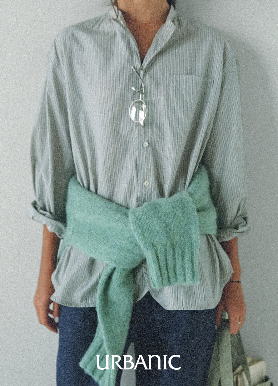 Crease Stripe Band Shirt