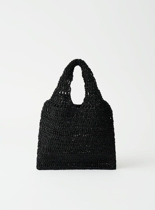 Glitter Hand Knitted Bag (Black)