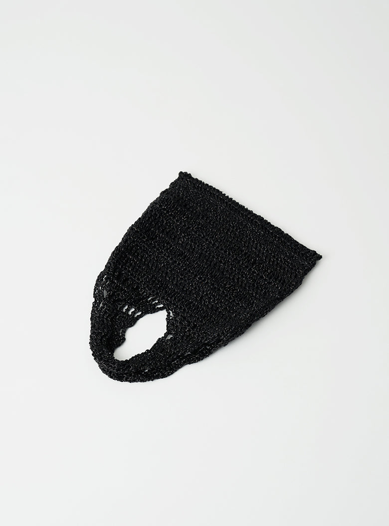 Glitter Hand Knitted Bag (Black)