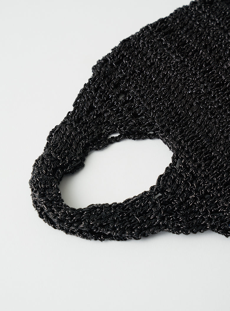 Glitter Hand Knitted Bag (Black)