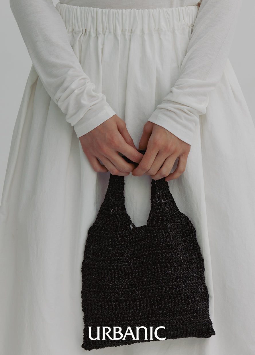 Glitter Hand Knitted Bag (Black)