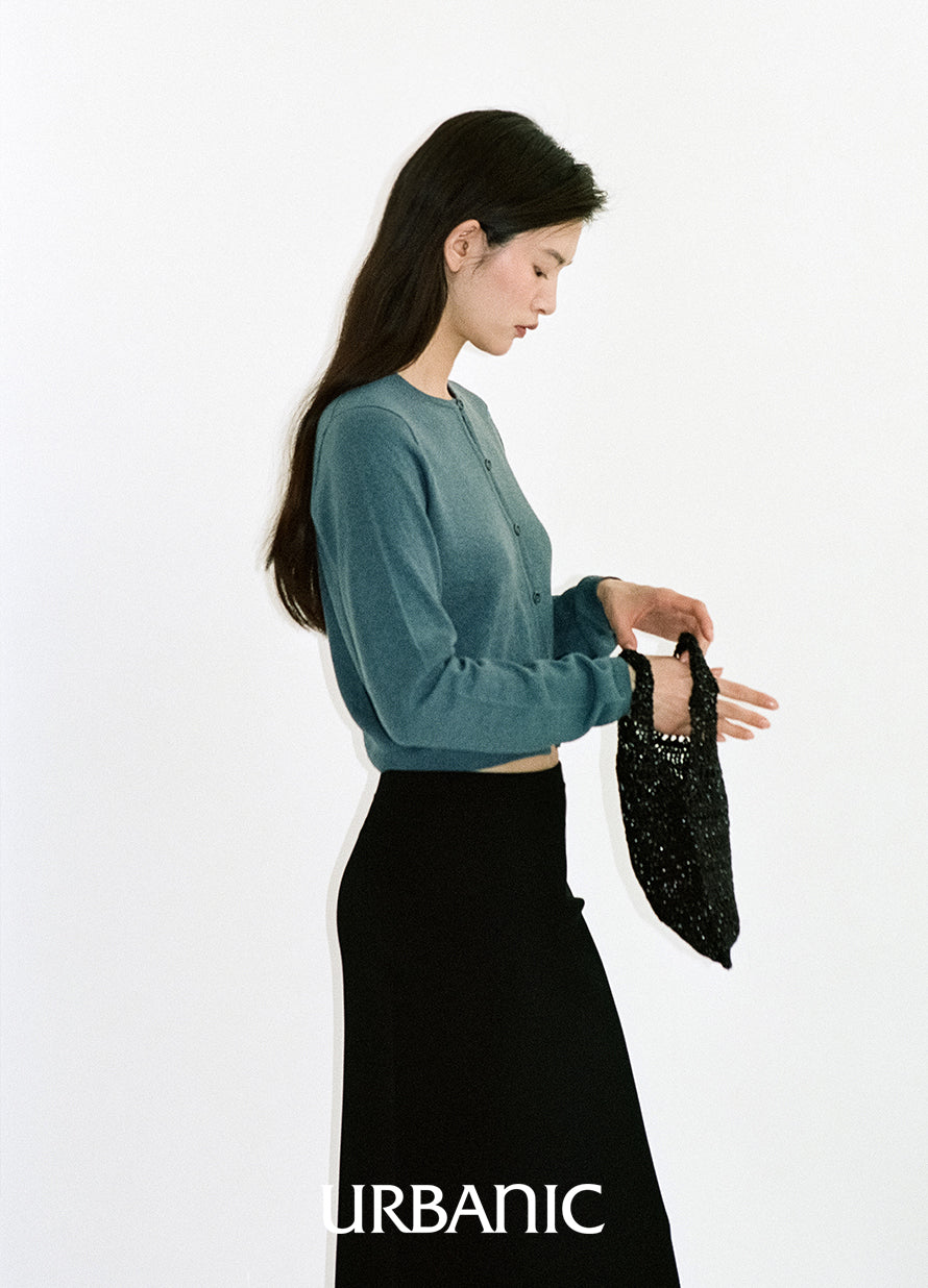 Glitter Hand Knitted Bag (Black)