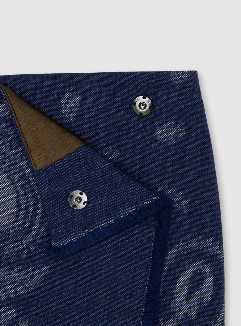 Indigo Paisley Wrap Skirt