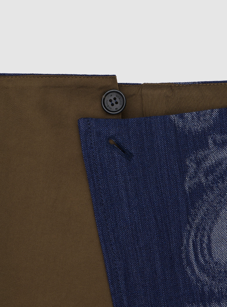 Indigo Paisley Wrap Skirt