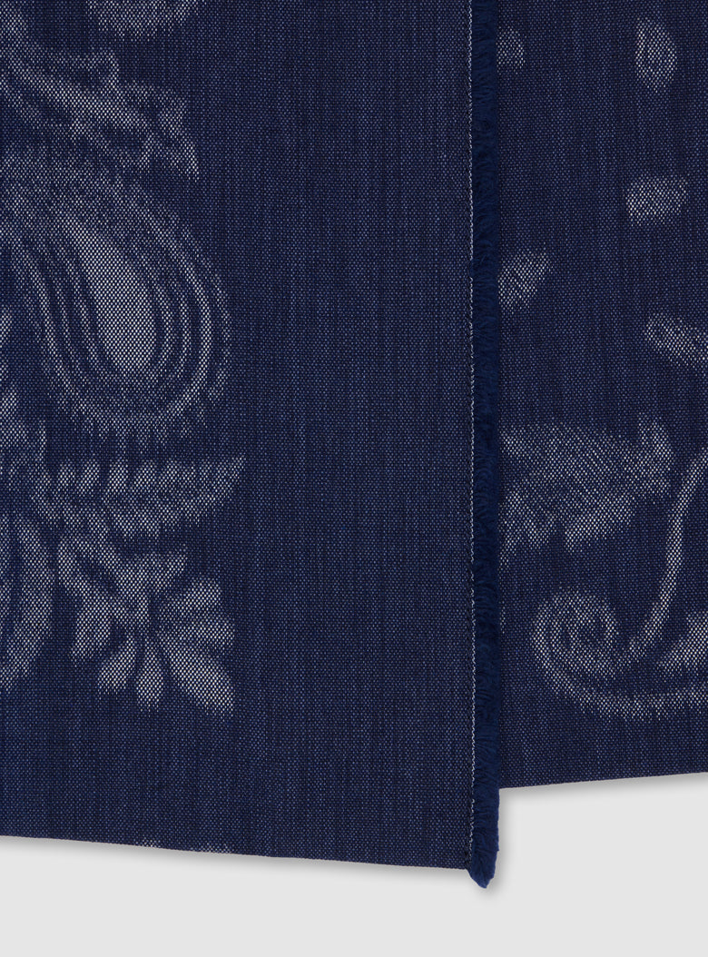 Indigo Paisley Wrap Skirt