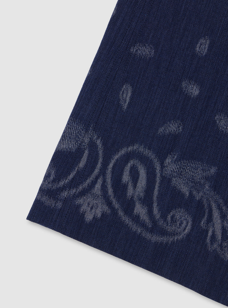 Indigo Paisley Wrap Skirt