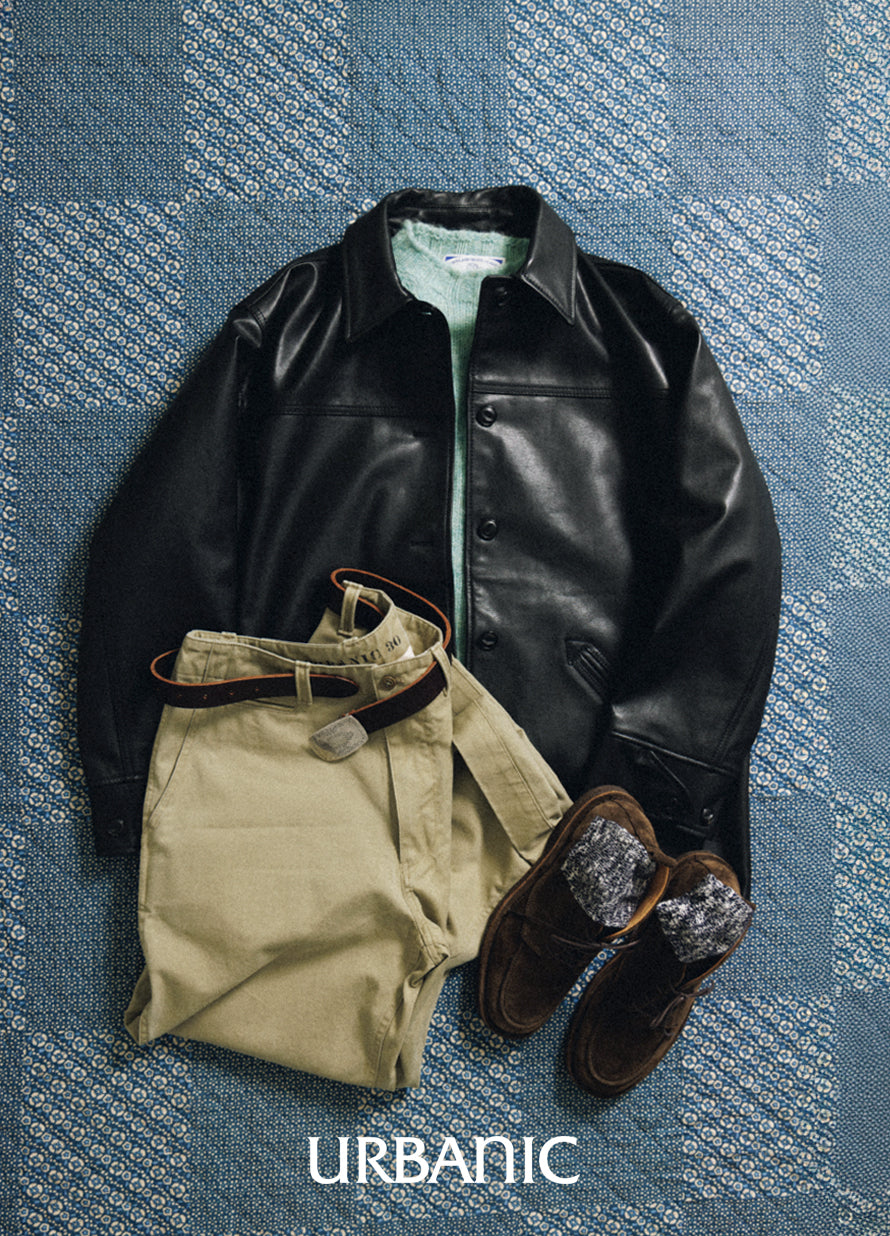 Leather Car Coat (Black)