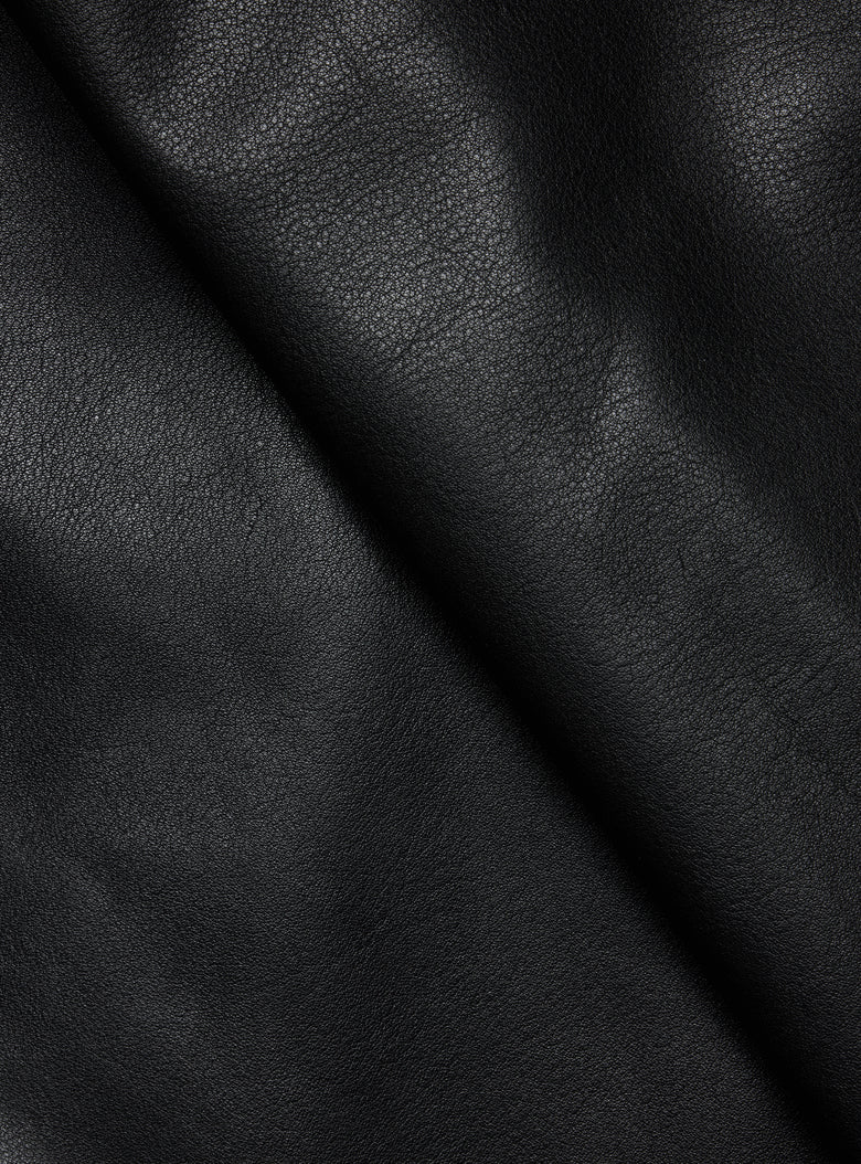 Leather Car Coat (Black)