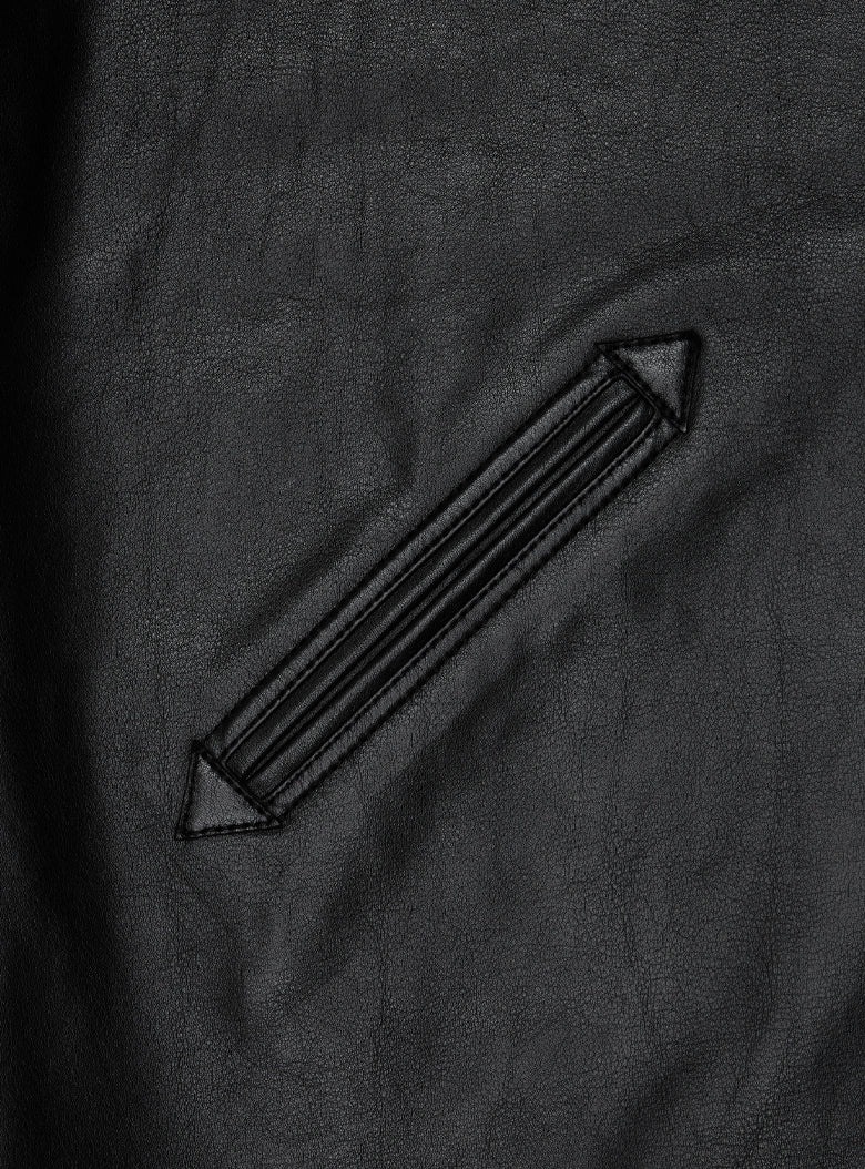 Leather Car Coat (Black)