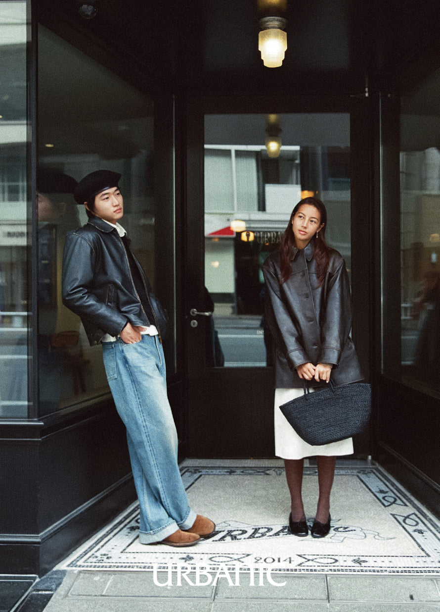 Leather Car Coat (Brown)