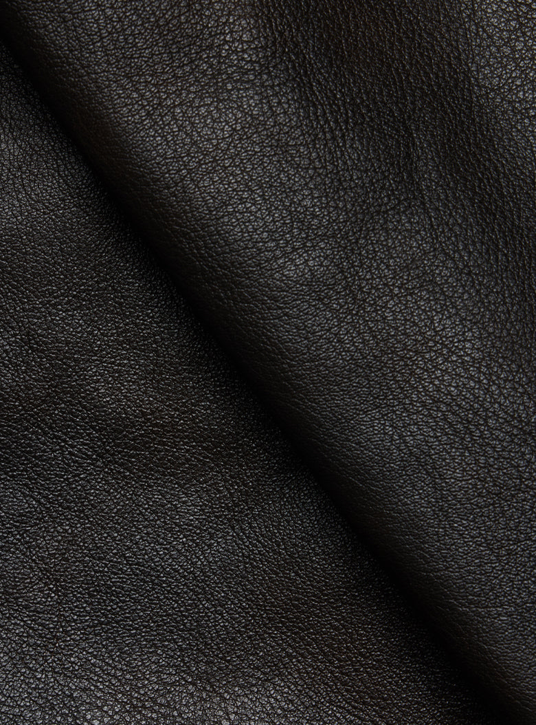Leather Car Coat (Brown)