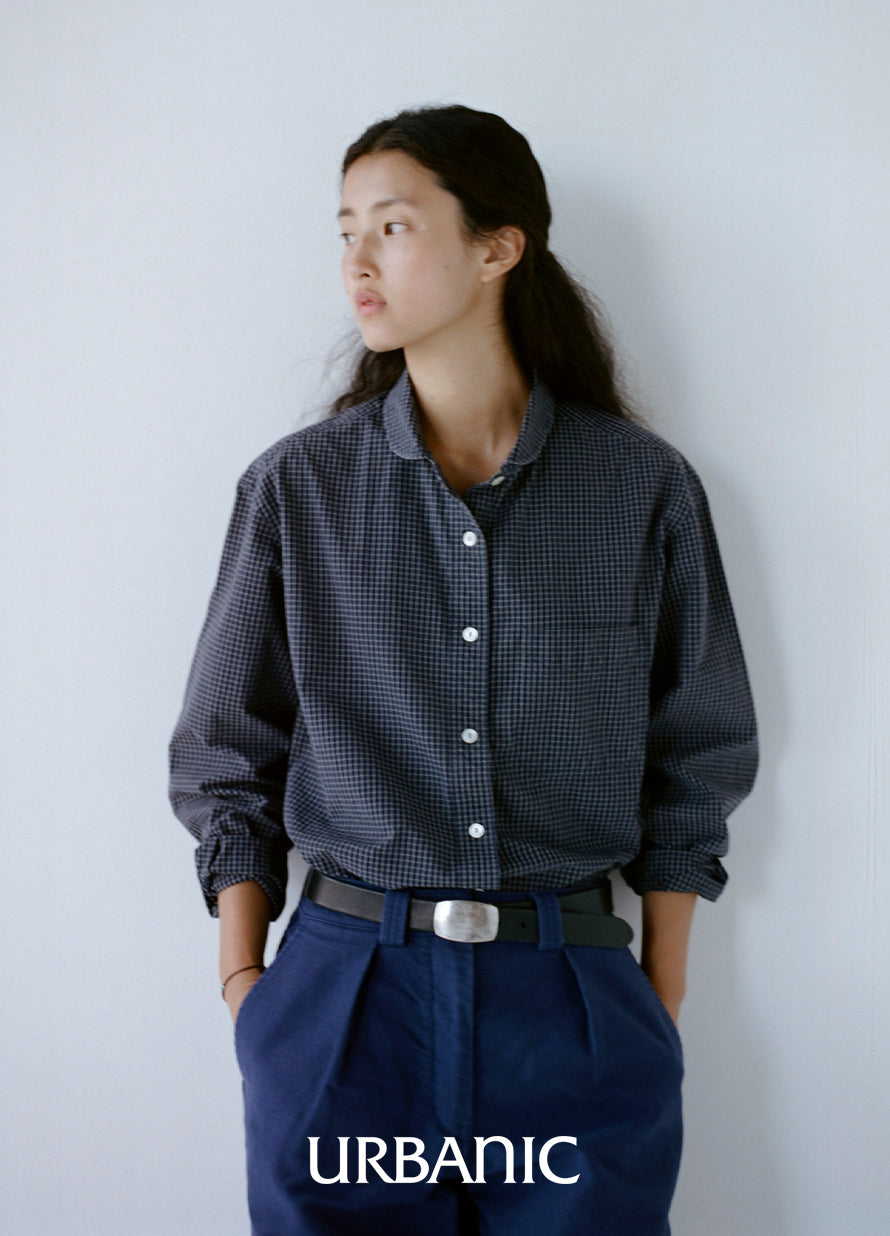 Relaxed-fit shirt with mineral-washed surface