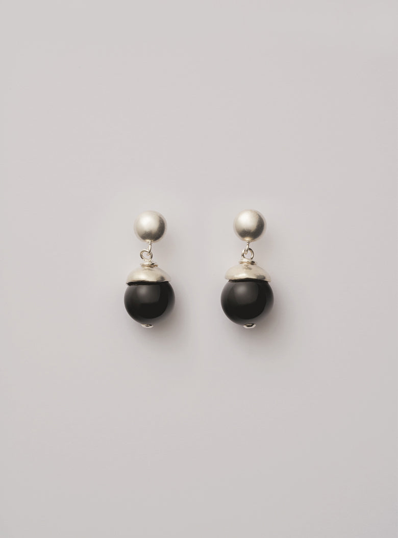 Wolf Circus Onyx Maude Earrings with black stone drops